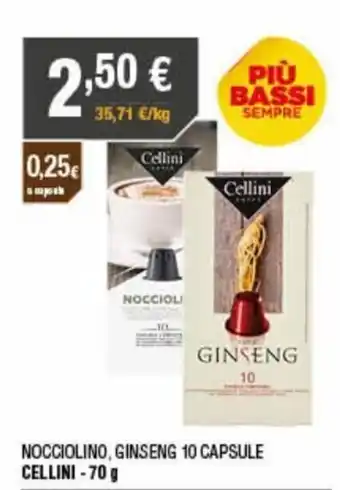 Cellini Nocciolino, Ginseng 10 Capsule 70 g