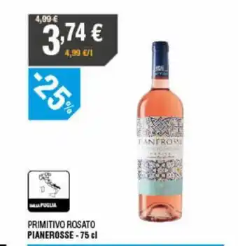 Pianerosse Primitivo Rosato 75 cl