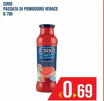 Cirio passata di pomodoro verace g700