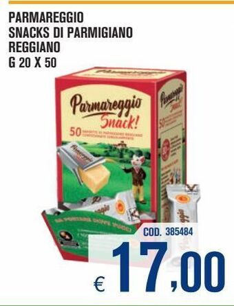 Adhoc Parmareggio snacks di parmigiano reggiano offerta