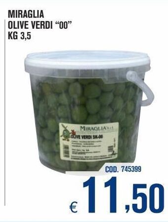 Miraglia olive verdi "00" kg 3.5