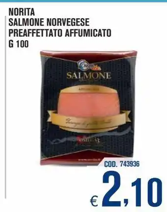 Adhoc Norita salmone norvegese preaffettato affumicato g100 offerta