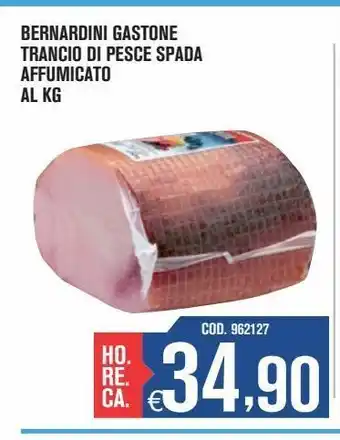 Adhoc Bernardini gastone trancio di pesce spada affumicato offerta