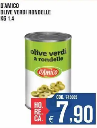Adhoc D'amico olive verdi rondelle kg 1.4 offerta