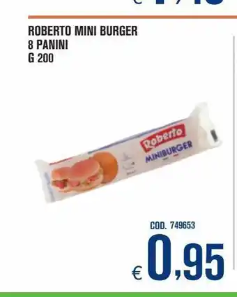 Adhoc Roberto mini burger 8 panini g 200 offerta