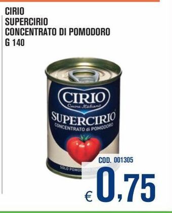 Cirio supercirio concentrato di pomodoro
