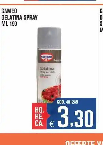 Gelatina spray ml 190 cameo