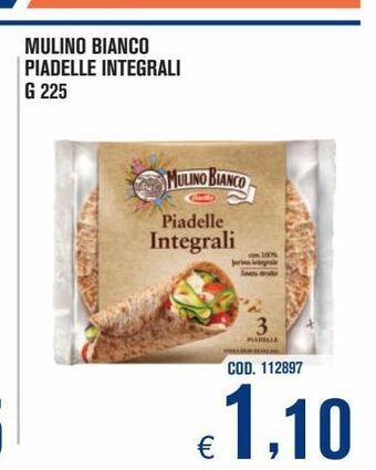 Adhoc Mulino bianco piadelle integrali g 225 offerta
