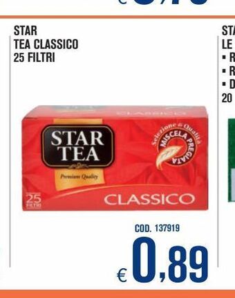 Adhoc Star tea classico 25 filtri offerta