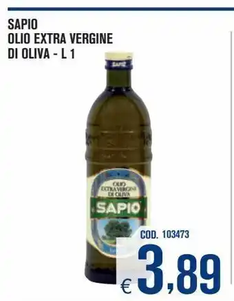 Adhoc Sapio olio extra vergine di oliva offerta