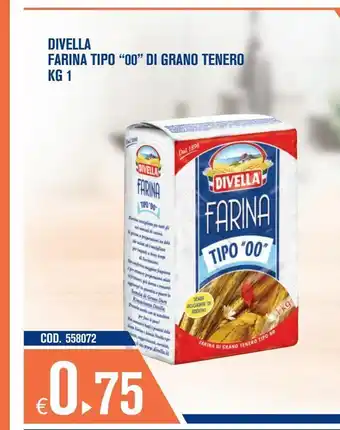 Adhoc Farina tipo 00 di graon tenero kg 1 divella offerta