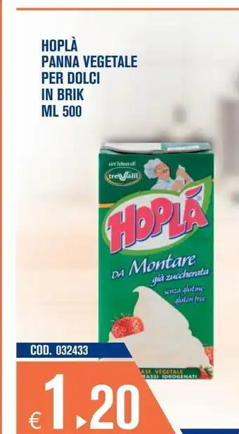 Panna vegetale per dolci in brik ml 500 hoplà