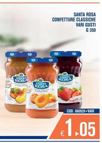 Adhoc Santa rosa confetture classiche vari gusti g 350 offerta