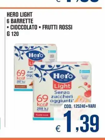 6 barrette di cioccolato * frutti rossi g 120 hero