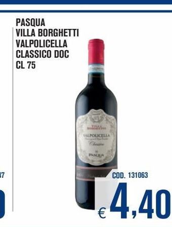Pasqua villa borghetti valpolicella classico doc cl 75