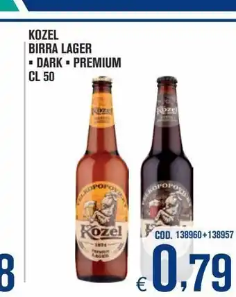 Adhoc Kozel birra /lager dark premium cl 50 offerta