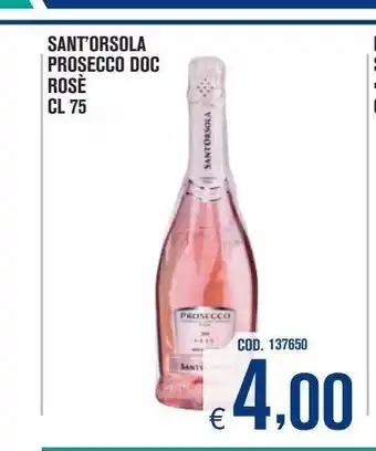 Adhoc Sant 'orsola prosecco doc rose offerta