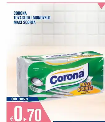 Adhoc Tovaglioli monvelo maxi scorta corona offerta