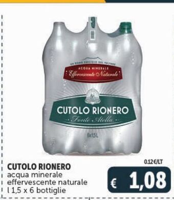 Deco Market Cutolo rionero acqua minerale effervescente naturale l 1.5 x6 offerta