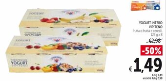 Spazio Conad Vipiteno Yogurt Intero frutta o frutta e cereali, 125 g x 8 offerta