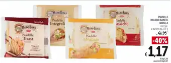Spazio Conad Barilla Mulino Bianco Piadelle vari tipi, 225 g offerta