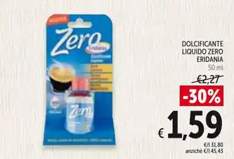 Spazio Conad Eridania Dolcificante Liquido Zero 50 ml offerta