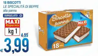 MD Discount Le Specialità Di Beppe 18 Biscotti alla panna kg 1 offerta