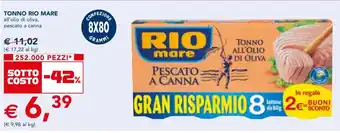 Esselunga Rio Mare Tonno all'olio di oliva pescato a canna offerta