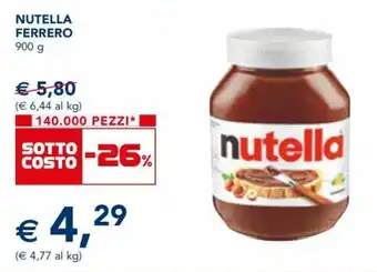 Esselunga Ferrero Nutella 900 g offerta