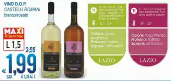 MD Discount Castelli Romani Vino D.O.P. bianco/rosato L 1,5 offerta