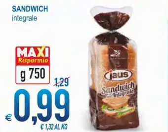MD Discount Sandwich Integrale g 750 offerta