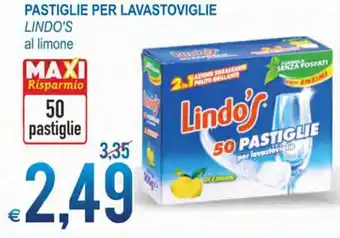 MD Discount Lindo's Pastiglie per Lavastoviglie al limone 50 pastiglie offerta