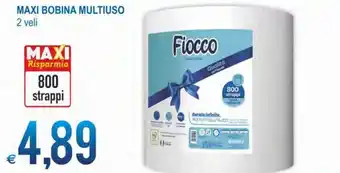 MD Discount Fiocco Maxi Bobina Multiuso 2 veli 800 strappi offerta