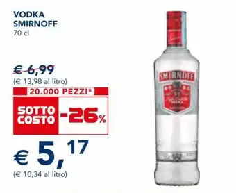 Esselunga Smirnoff Vodka 70 cl offerta