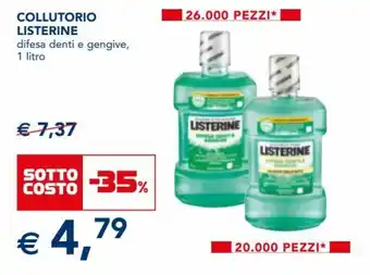 Esselunga Listerine Collutorio difesa denti e gengive, 1 litro offerta