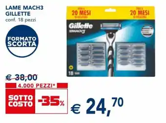 Esselunga Gillette Lame Mach3 conf. 18 pezzi offerta