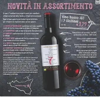 MD Discount Cantina Della Torre l 7 Siciliani Vino Rosso IGT cl 75 offerta