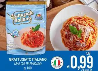 MD Discount Malga Paradiso Grattugiato Italiano g 100 offerta