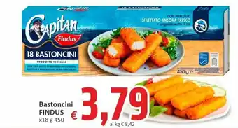 Paghi Poco Findus Bastoncini x18 450 g offerta