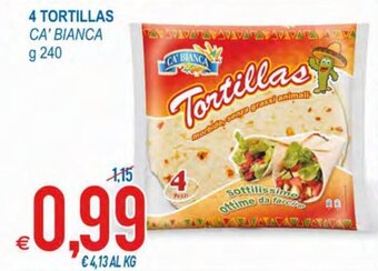 MD Discount Ca' Bianca 4 Tortillas g 240 offerta
