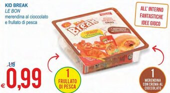 MD Discount Le Bon Kid Break merendina al cioccolato e frullato di pesca offerta