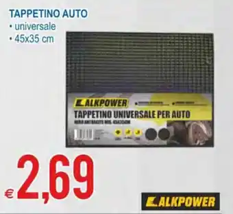 MD Discount Alkpower Tappetino Auto universale 45x35 cm offerta