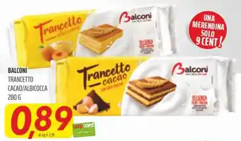 Coop Superstore Balconi Trancetto Cacao/Albicocca 280 g offerta