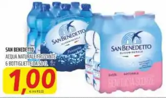 San Benedetto Acqua Naturale/Frizzante 6 Bottigliette da 50 cl