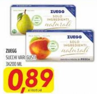 Coop Superstore Zuegg Succhi vari gusti 3x200 ml offerta