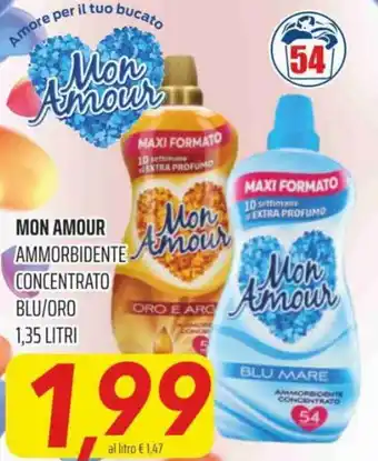 Coop Superstore Mon Amour Ammorbidente Concentrato Blu/Oro 1,35 litri offerta