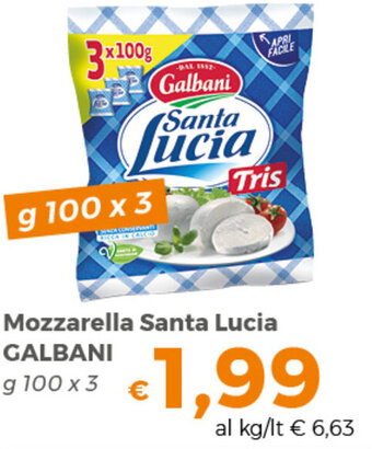 Mozzarella Santa Lucia GALBANI g 100 x 3