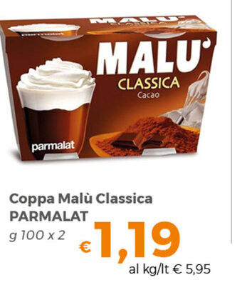 Coppa Malu Classica PARMALAT g 100 x 2