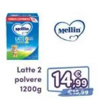 B di Bimbi Mellin Latte 2 polvere 1200g offerta