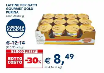 Esselunga Purina Gourmet Gold Lattine per Gatti 24x85 g offerta